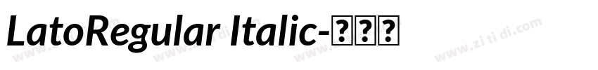 LatoRegular Italic字体转换